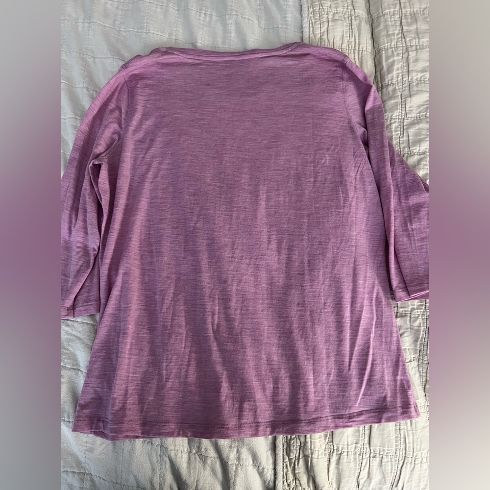 WoolX Jenny 3/4 length sleeve top - Picture 3 of 3